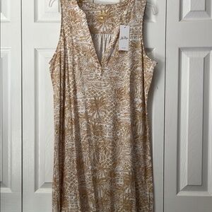 Lilly Pulitzer Tan and White Sleeveless Dress